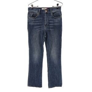 Cabi 5th Avenue Jean Size 6 High Waisted Straight Leg Stretch Dark Blue